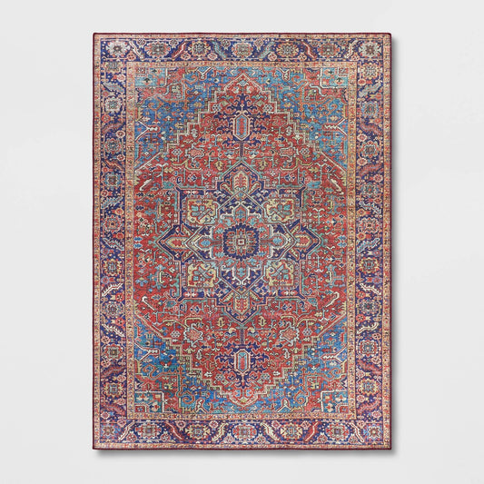 Brya Ave Bold Persian Style Rug Red/Navy - Opalhouse